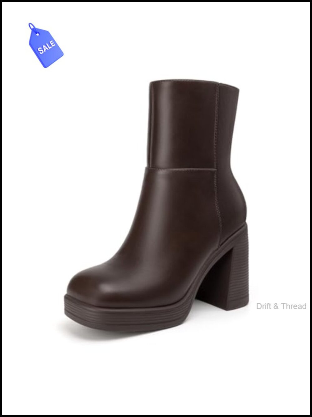 High Chunky Heel Platform Ankle Boots